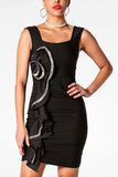Square Neck Ruffled Sleeveless Mini Dress - Trendsi - Flyclothing LLC