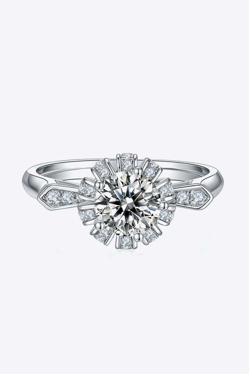 1 Carat Moissanite 925 Sterling Silver Ring - Trendsi - Flyclothing LLC
