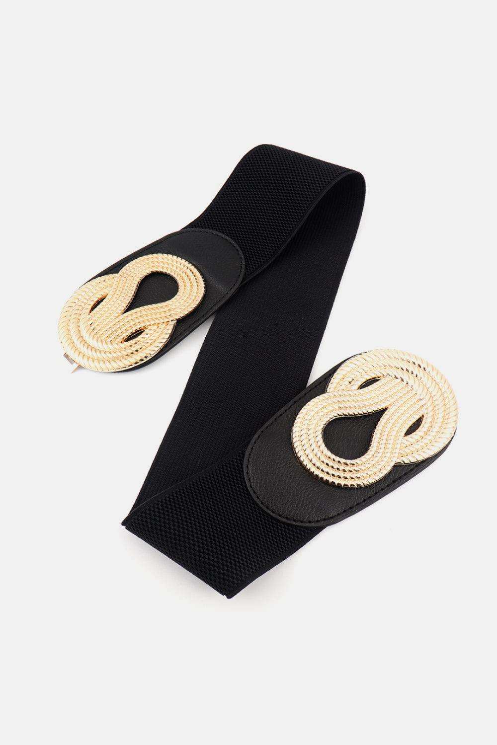 Twisted Alloy Buckle Wide Belt - Trendsi - Flyclothing LLC