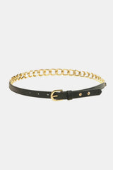 PU Leather Chain Belt - Trendsi - Flyclothing LLC