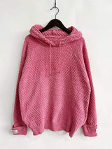 Drawstring Long Sleeve Hooded Sweater - Trendsi - Flyclothing LLC