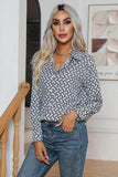 Printed Buttoned Long Sleeve Shirt - Trendsi - Flyclothing LLC