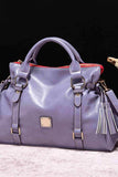 PU Leather Handbag with Tassels - Trendsi - Flyclothing LLC