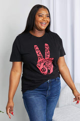 mineB Full Size Graphic Tunic T-Shirt - Trendsi - Flyclothing LLC