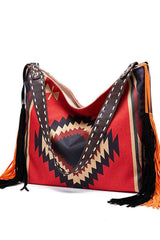 Geometric Canvas Tote Bag - Trendsi - Flyclothing LLC