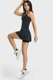 Square Neck Sports Tank Dress with Full Coverage Bottoms - Trendsi - Flyclothing LLC