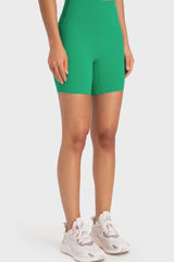 Staying Cozy Wide Waistband Biker Shorts - Trendsi - Flyclothing LLC