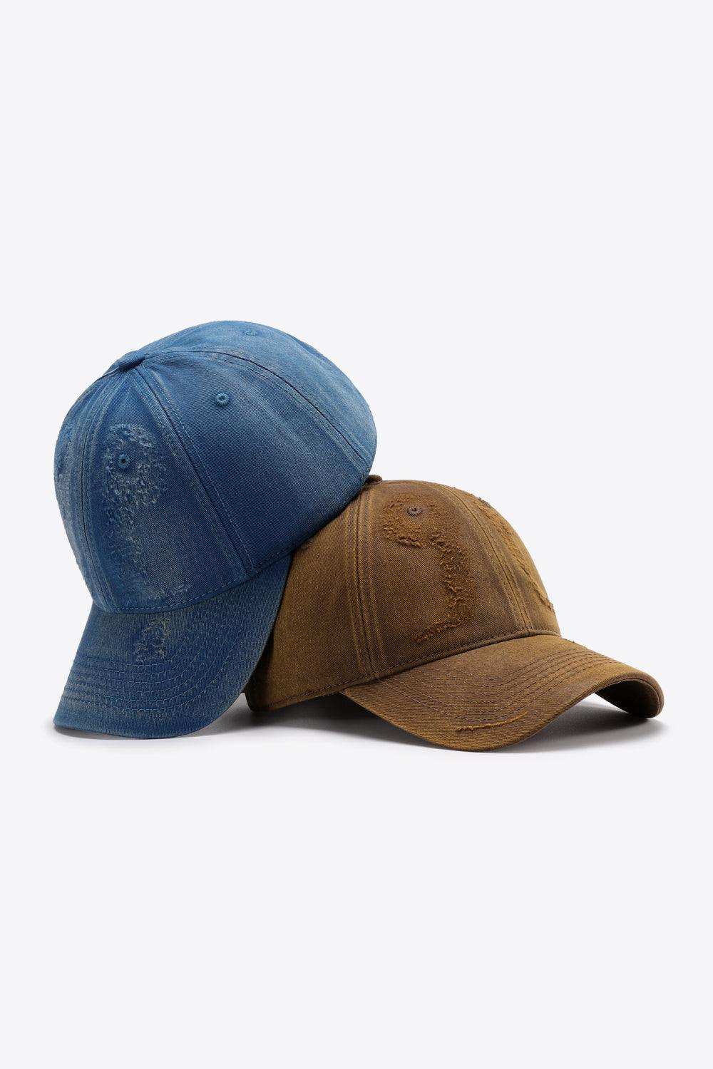 Distressed Adjustable Baseball Cap - Trendsi - Flyclothing LLC