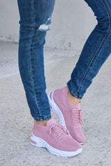 Forever Link Breathable Mesh Lace-up Round Toe Athletic Shoes - Trendsi