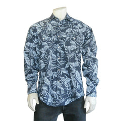 Rockmount Clothing Men's Denim Floral Print Western Shirt - Rockmount Clothing