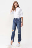Lovervet Jackie Full Size High Rise Crop Straight Leg Jeans - Trendsi