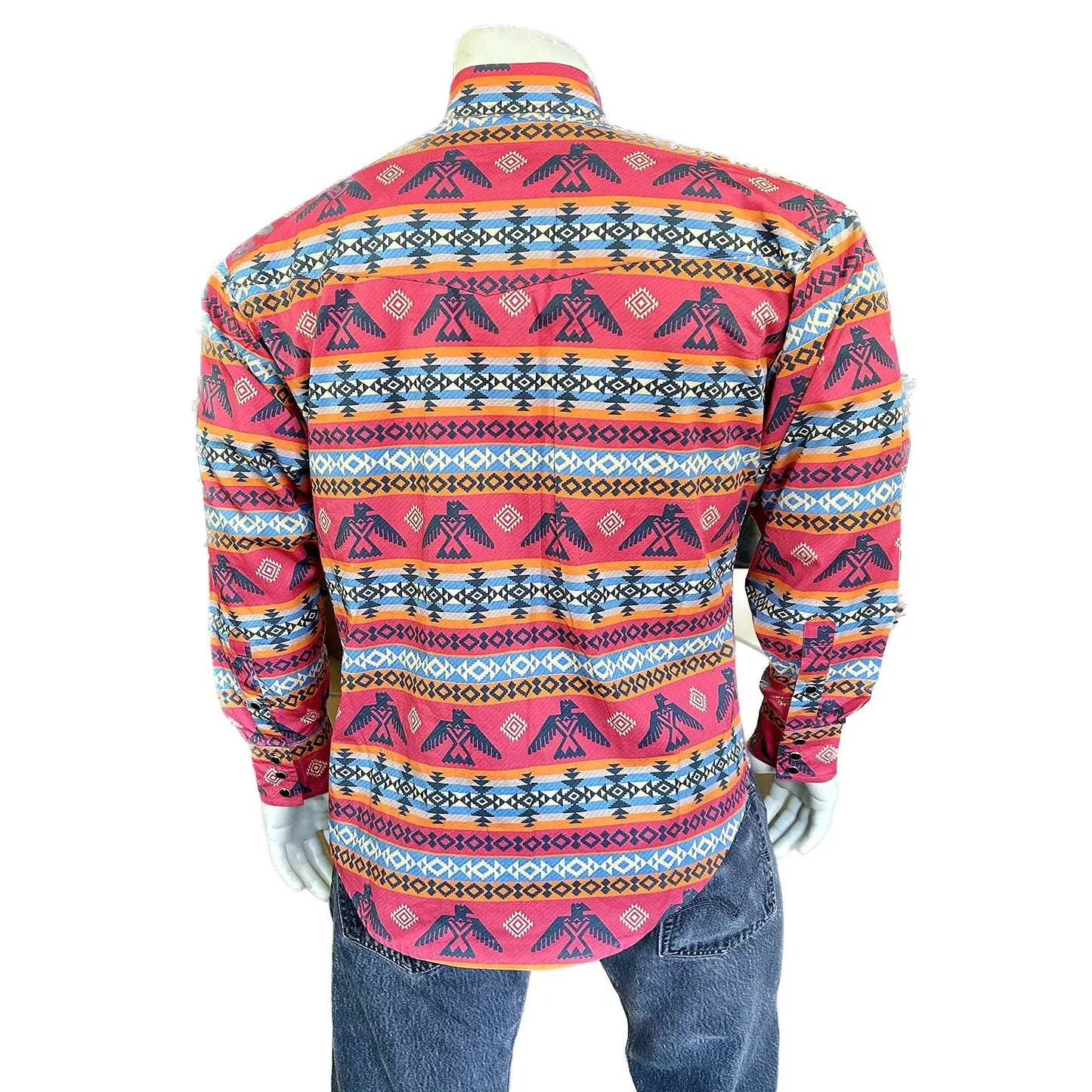 Rockmount Clothing Men's T-BIRD & Native Pattern Print Western Shirt - Rockmount Clothing - Flyclothing LLC