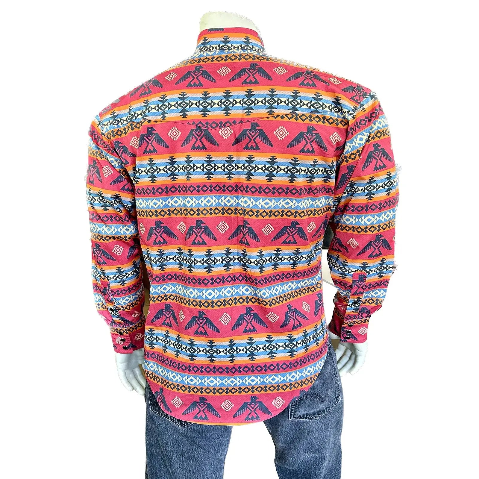 Rockmount Clothing Men's T-BIRD & Native Pattern Print Western Shirt - Rockmount Clothing - Flyclothing LLC