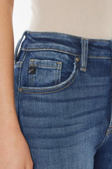 Kancan Raw Hem High Waist Cropped Jeans - Trendsi - Flyclothing LLC