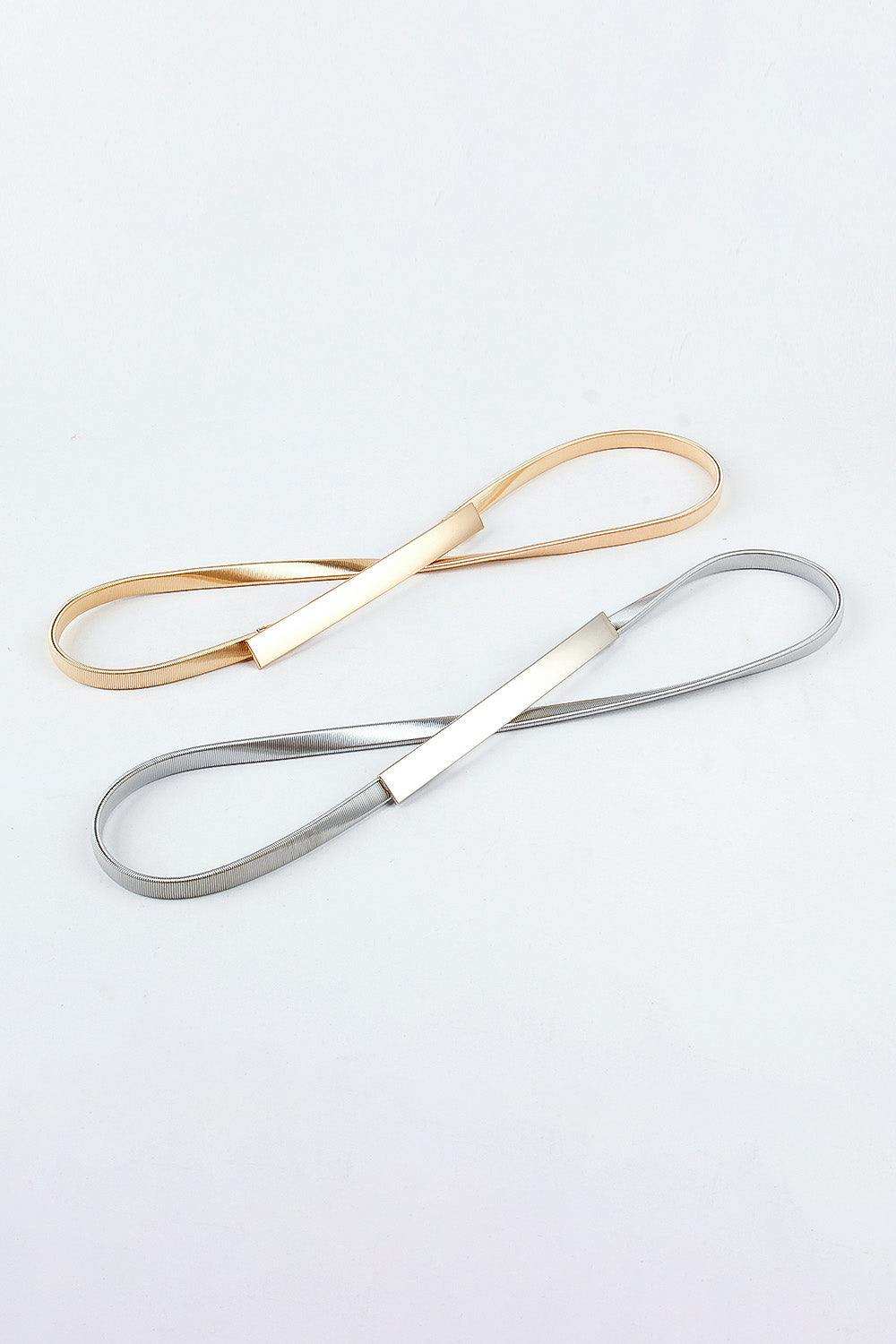 Elastic Iron Skinny Belt - Trendsi - Flyclothing LLC