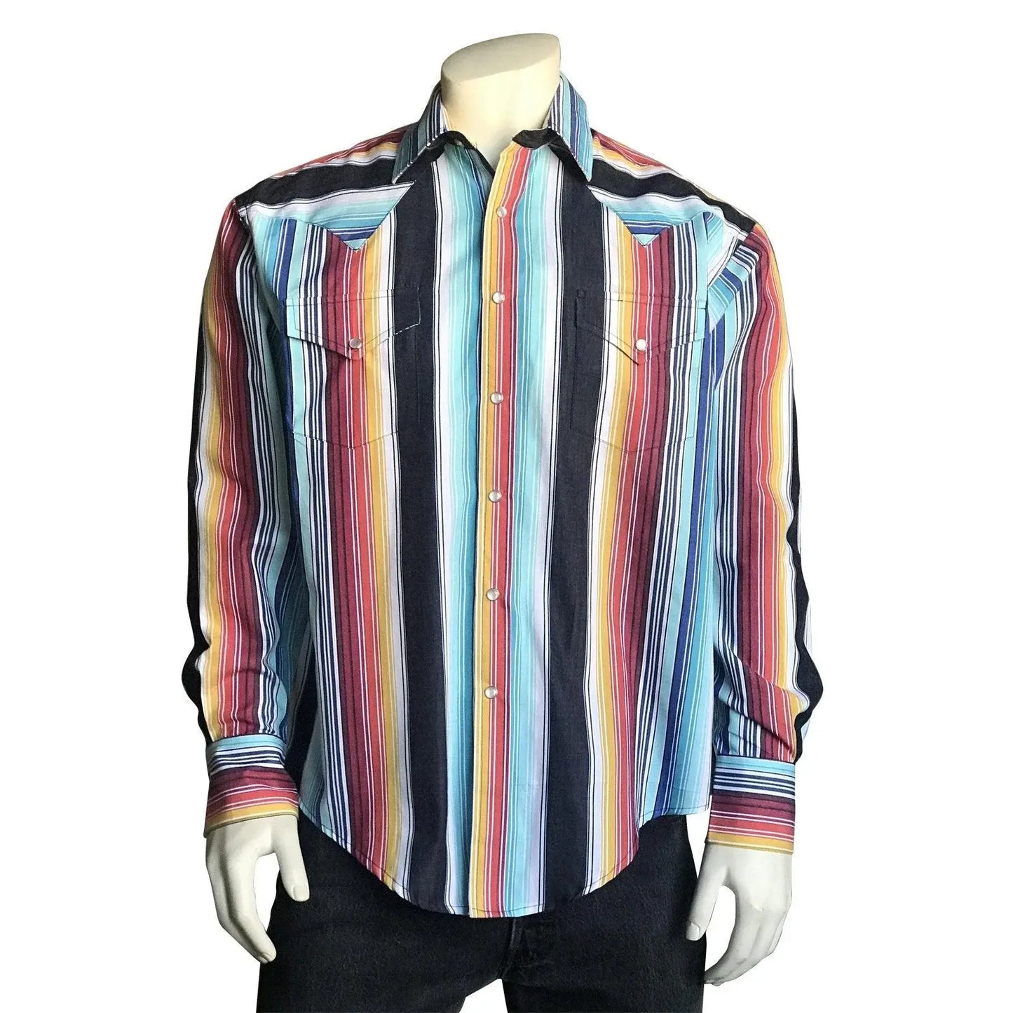 Men's Boho Serape Stripe Western Shirt - Rockmount Clothing - Flyclothing LLC