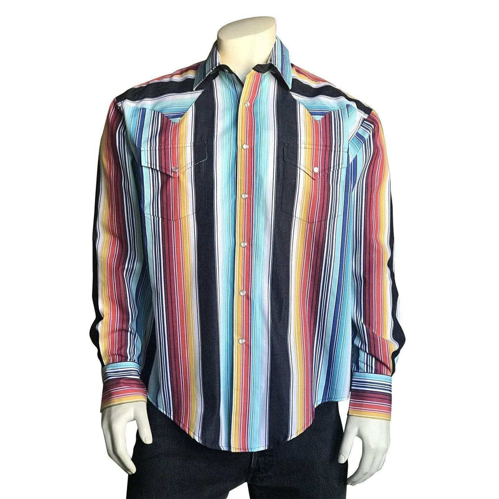 Men's Boho Serape Stripe Western Shirt - Rockmount Clothing - Flyclothing LLC