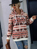 Quarter-Zip Long Sleeve Hoodie - Trendsi