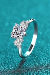 1 Carat Moissanite Heart Ring - Trendsi