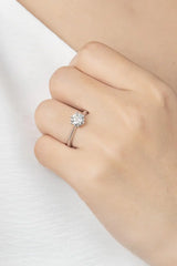 Wonderful Life 1 Carat Moissanite Platinum-Plated Ring - Trendsi - Flyclothing LLC