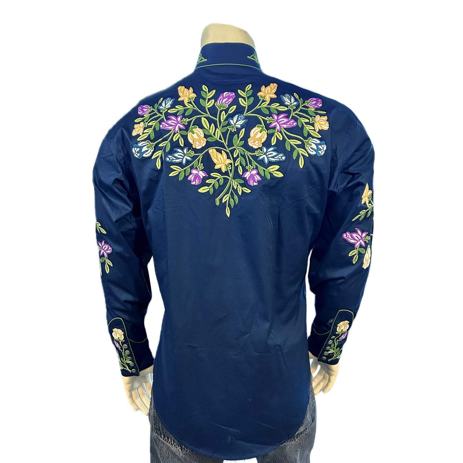 Rockmount Clothing Kid's Vintage Navy Floral Embroidered Western Shirt - Rockmount Clothing - Flyclothing LLC