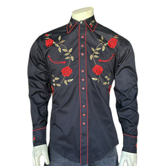 Rockmount Clothing Men's Vintage Rose Embroidered Western Shirt