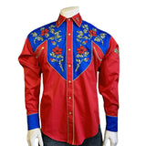 Rockmount Clothing Men's Vintage 2-Tone Floral Embroidered Western Shirt - Rockmount Clothing