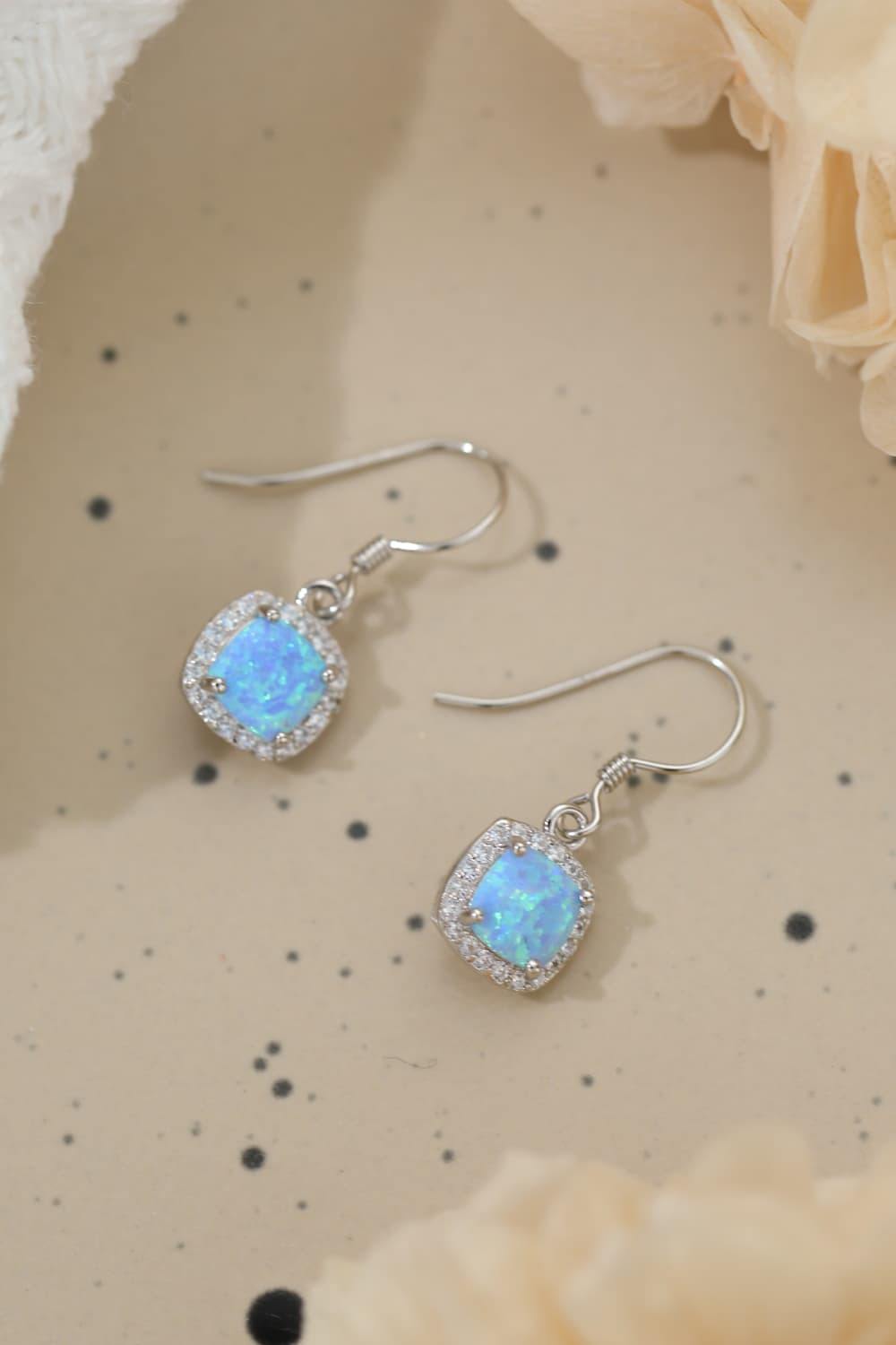 Opal Square Drop Earrings - Trendsi