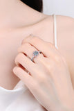 1 Carat Moissanite Flower-Shaped Crisscross Ring - Trendsi