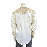 Rockmount Clothing Men's Vintage Ivory with Gold Tooling Embroidery Shirt - Rockmount Clothing - Flyclothing LLC
