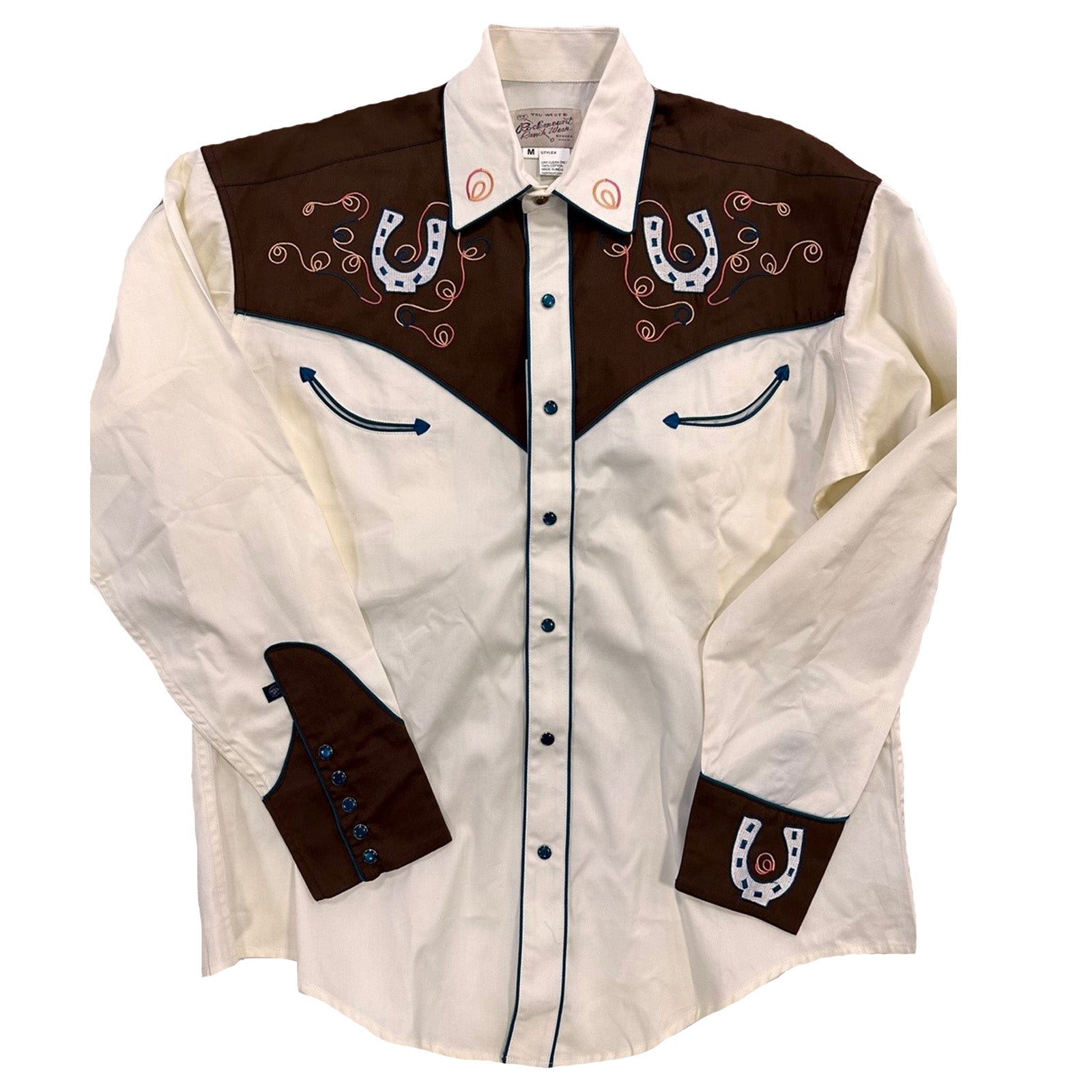 Rockmount Clothing Men's Vintage 2-Tone Horsehoe Embroidery
