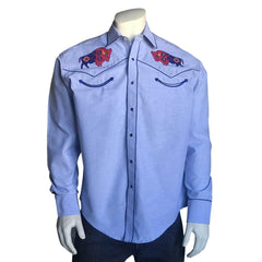 Men’s American Bison Chambray Embroidered Western Shirt - Rockmount Clothing