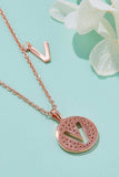 Moissanite U to Z Pendant Necklace - Trendsi - Flyclothing LLC