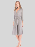 Plunge Tie Front Night Dress - Trendsi