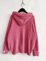 Drawstring Long Sleeve Hooded Sweater - Trendsi - Flyclothing LLC