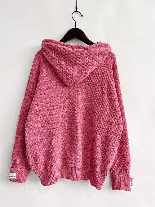 Drawstring Long Sleeve Hooded Sweater - Trendsi - Flyclothing LLC