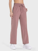Drawstring Pocketed Active Pants - Trendsi - Flyclothing LLC