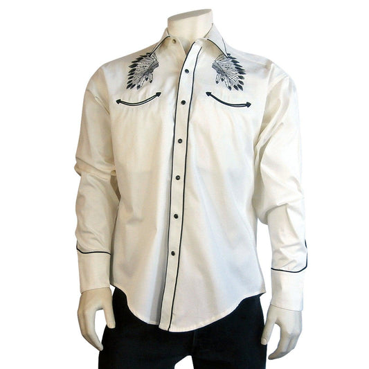Rockmount Clothing Mens Vintage Gabardine Warbonnet Bolero Western Shirt - Rockmount Clothing