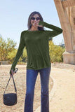 Basic Bae Full Size Round Neck Long Sleeve T-Shirt - Trendsi - Flyclothing LLC
