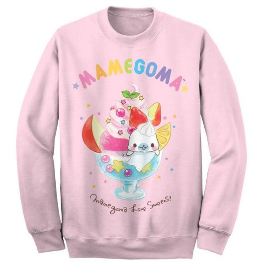 Mamegome pafe light pink unisex tee sweatshirt - Flyclothing LLC