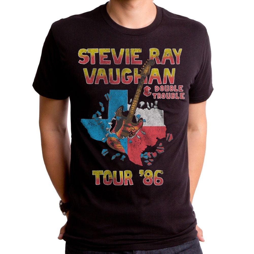 Stevie Ray Vaughan tour '86 black tee - Flyclothing LLC