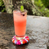 Hand Crafted Felt Ball Coasters from Nepal: 4-pack, Rainbow - Global Groove (T) - Global Groove - Flyclothing LLC
