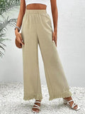Fringe Detail Wide Leg Pants - Trendsi
