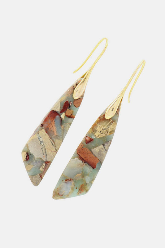 Handmade Natural Stone Dangle Earrings - Trendsi