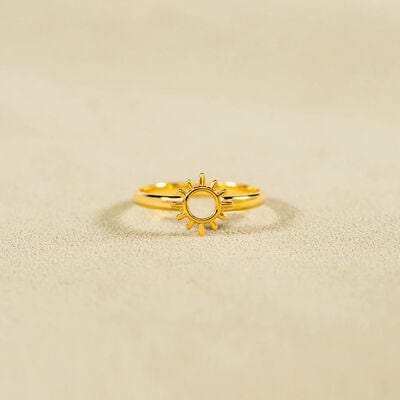Sun Shape 18K Gold-Plated Ring - Trendsi - Flyclothing LLC