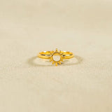 Sun Shape 18K Gold-Plated Ring - Trendsi