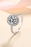 2 Carat Moissanite 925 Sterling Silver Halo Ring - Trendsi - Flyclothing LLC