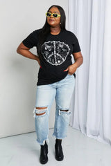 mineB Full Size Butterfly Graphic Tee Shirt - Trendsi - Flyclothing LLC
