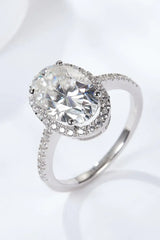 4.5 Carat Moissanite Halo Ring - Trendsi - Flyclothing LLC