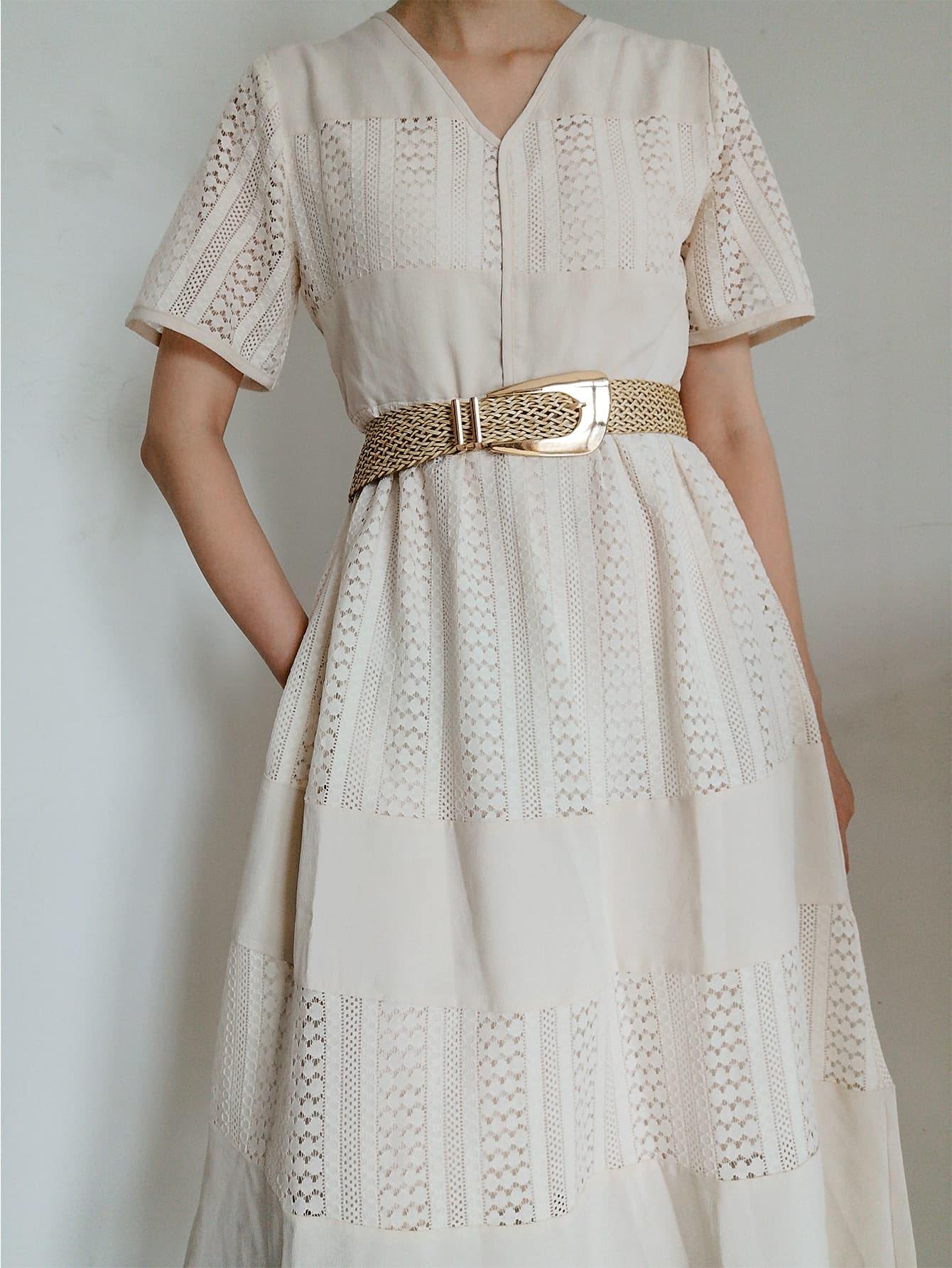 Irregular Buckle Braid Belt - Trendsi